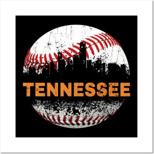 Tennessee Souvenir Cities Skyline Baseball I Love Tennessee Posters and Art